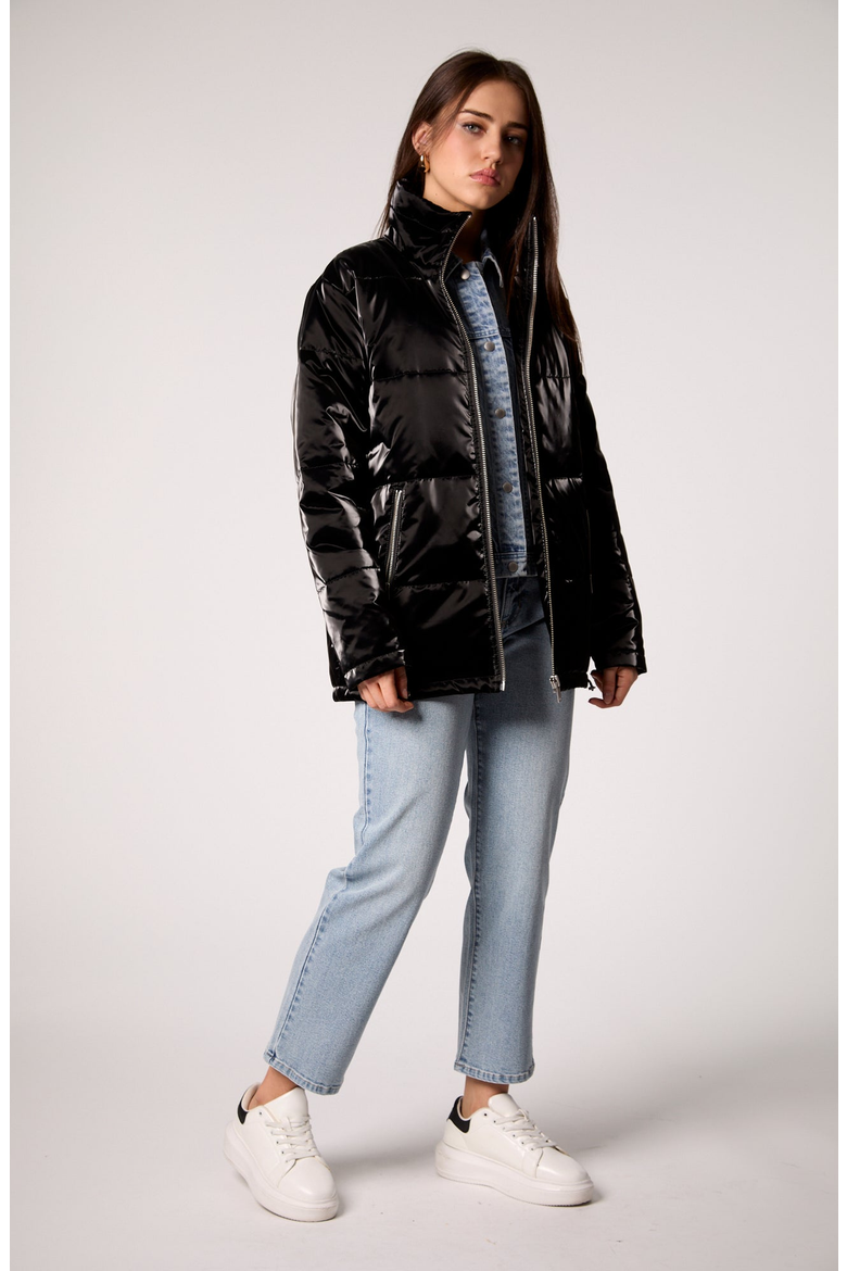 Hailey Jacket With Removable Denim Insert, Alternate, color, Black