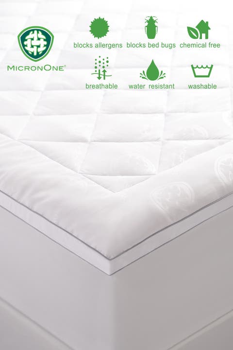 Premium MicronOne Cal King Allergen Barrier Memorry Fiber Mattress Pad