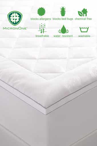 Allied Home Premium MicronOne Cal King Allergen Barrier Memorry Fiber Mattress Pad