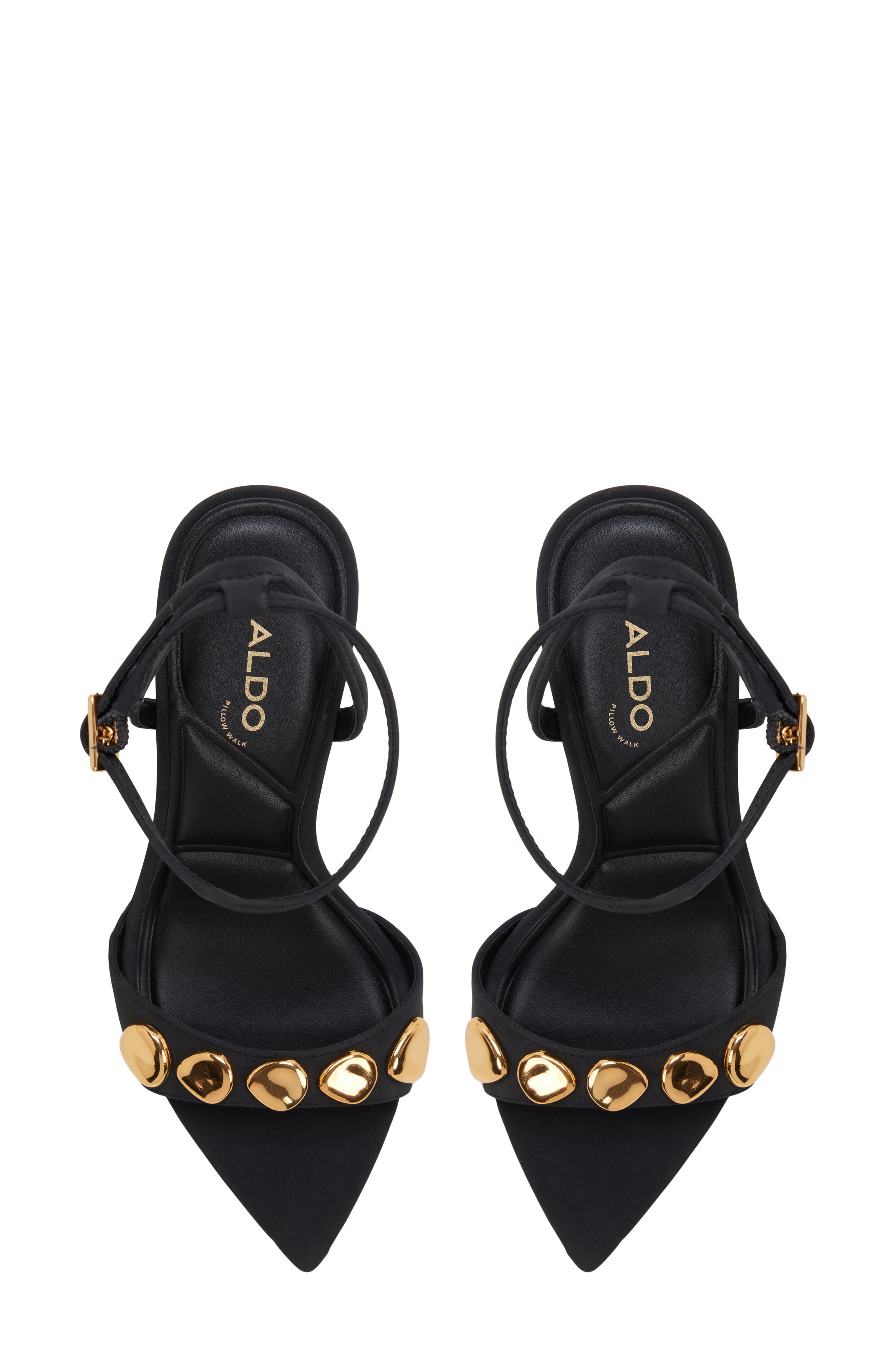 ALDO Leara Ankle Strap Pointed Toe Sandal, Alternate, color, Other Black