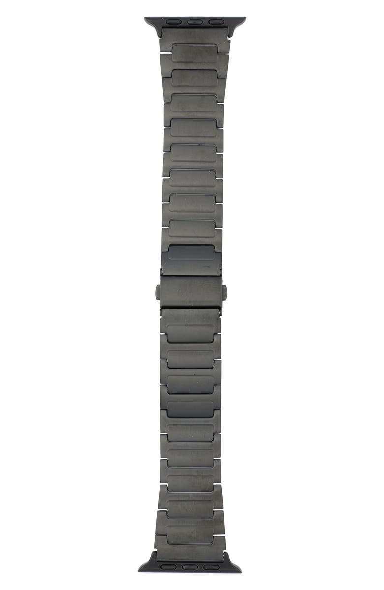NORDSTROM RACK Apple Watch<sup>®</sup> Linked Watchband, Alternate, color, Black- Stainless