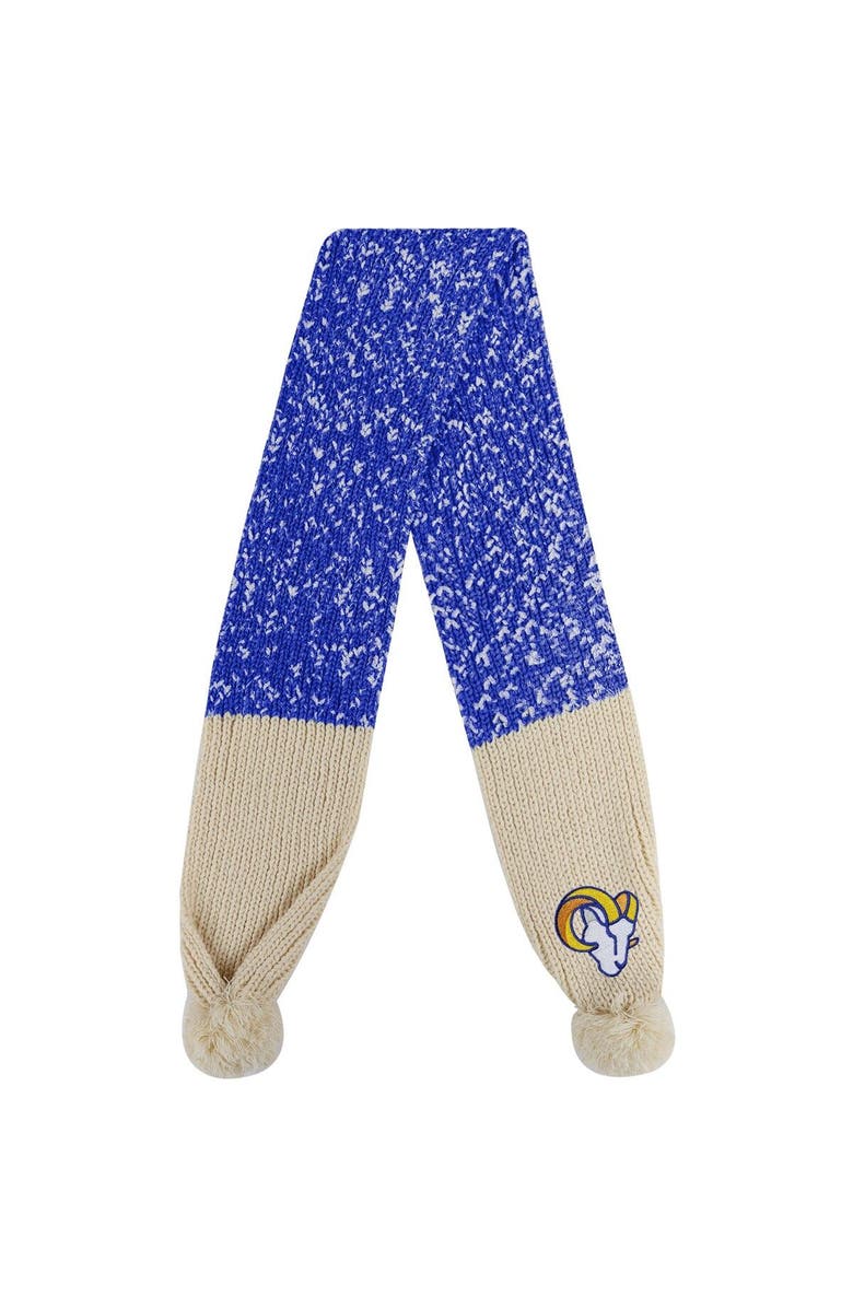 FOCO Los Angeles Rams Confetti Scarf with Pom, Alternate, color, Blue
