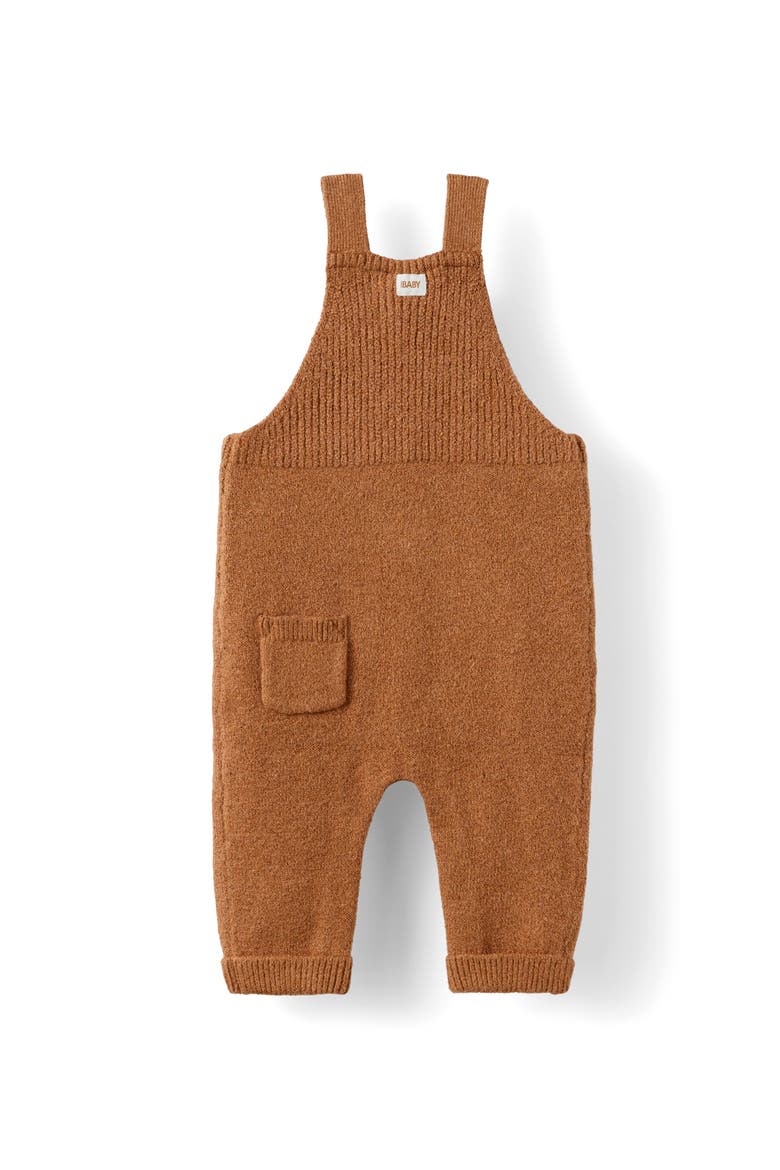 Baby Organic Blend Knit Dungaree, Alternate, color, Fudge Marle