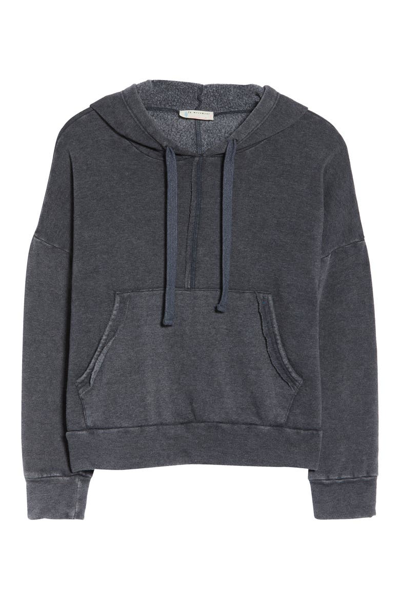 Free People FP Movement Work It Out Hoodie, Alternate, color, BLACK