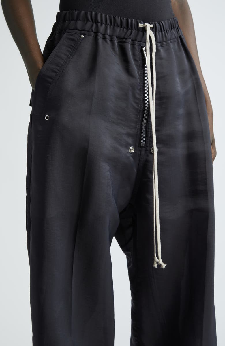 Rick Owens Drawstring Silk & Nylon Active Pants, Alternate, color, 
