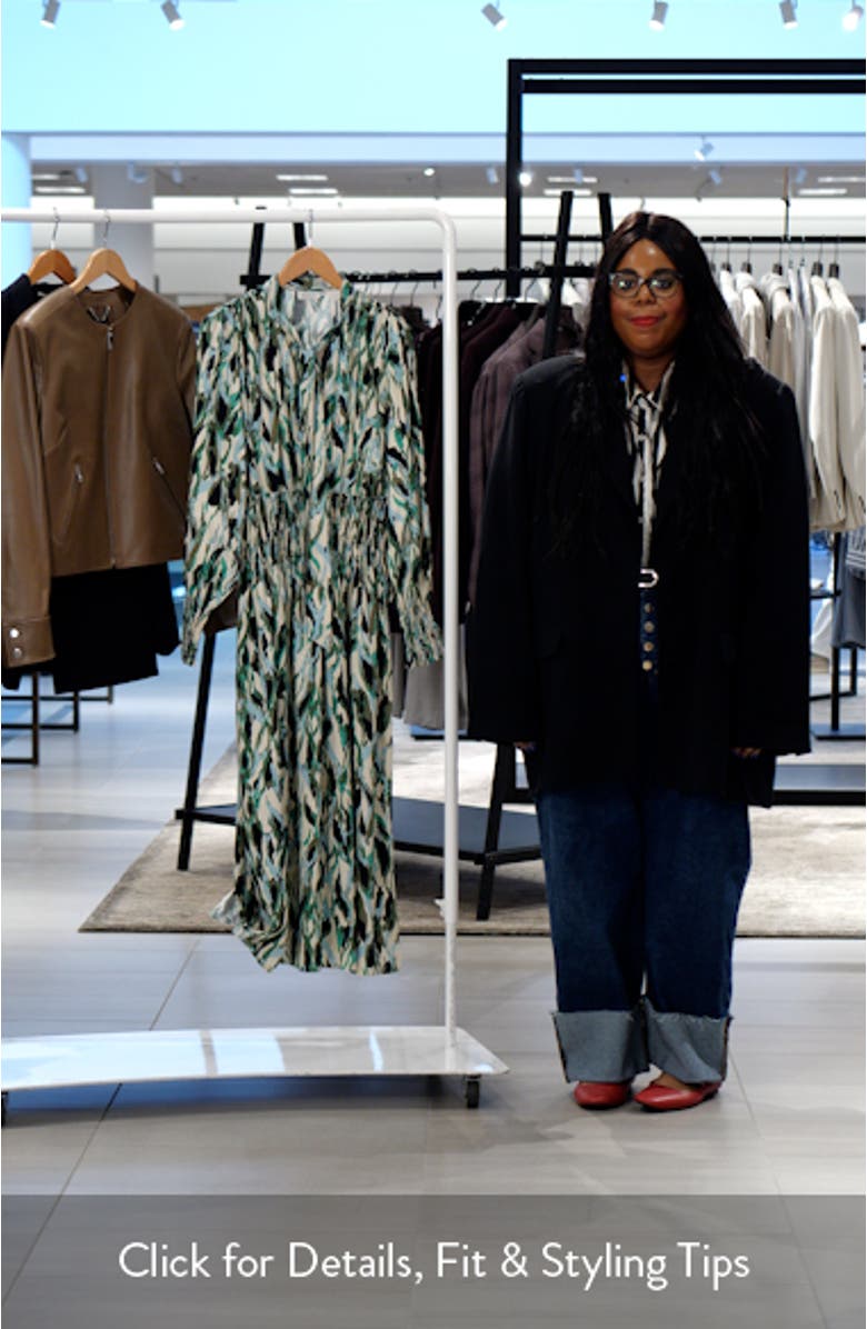 Nomina Abstract Print Long Sleeve Dress, sales video thumbnail