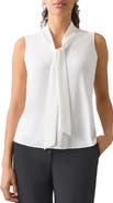 KASPER Sleeveless Tie Front Top