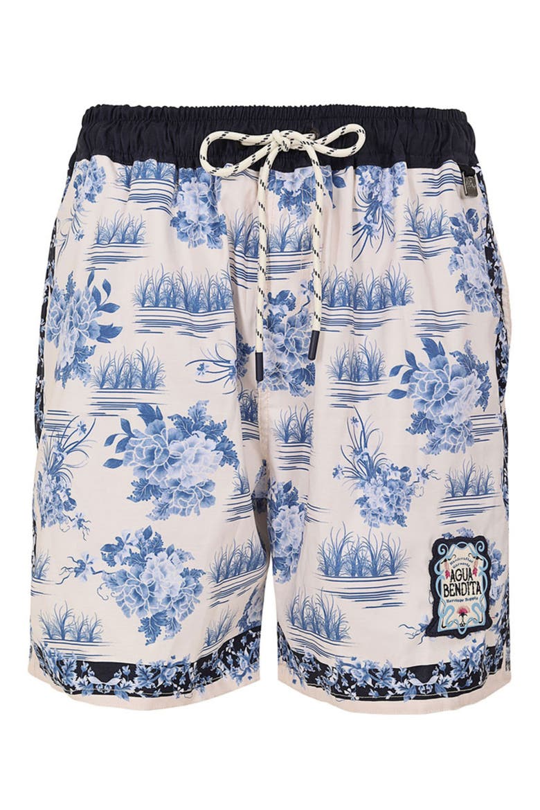 Joe Ivy Stretch Swim Trunks, Alternate, color, WHITE MULTI
