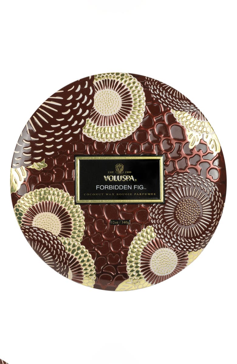 Voluspa Forbidden Fig 3-Wick Tin Candle, Alternate, color, Forbidden Fig