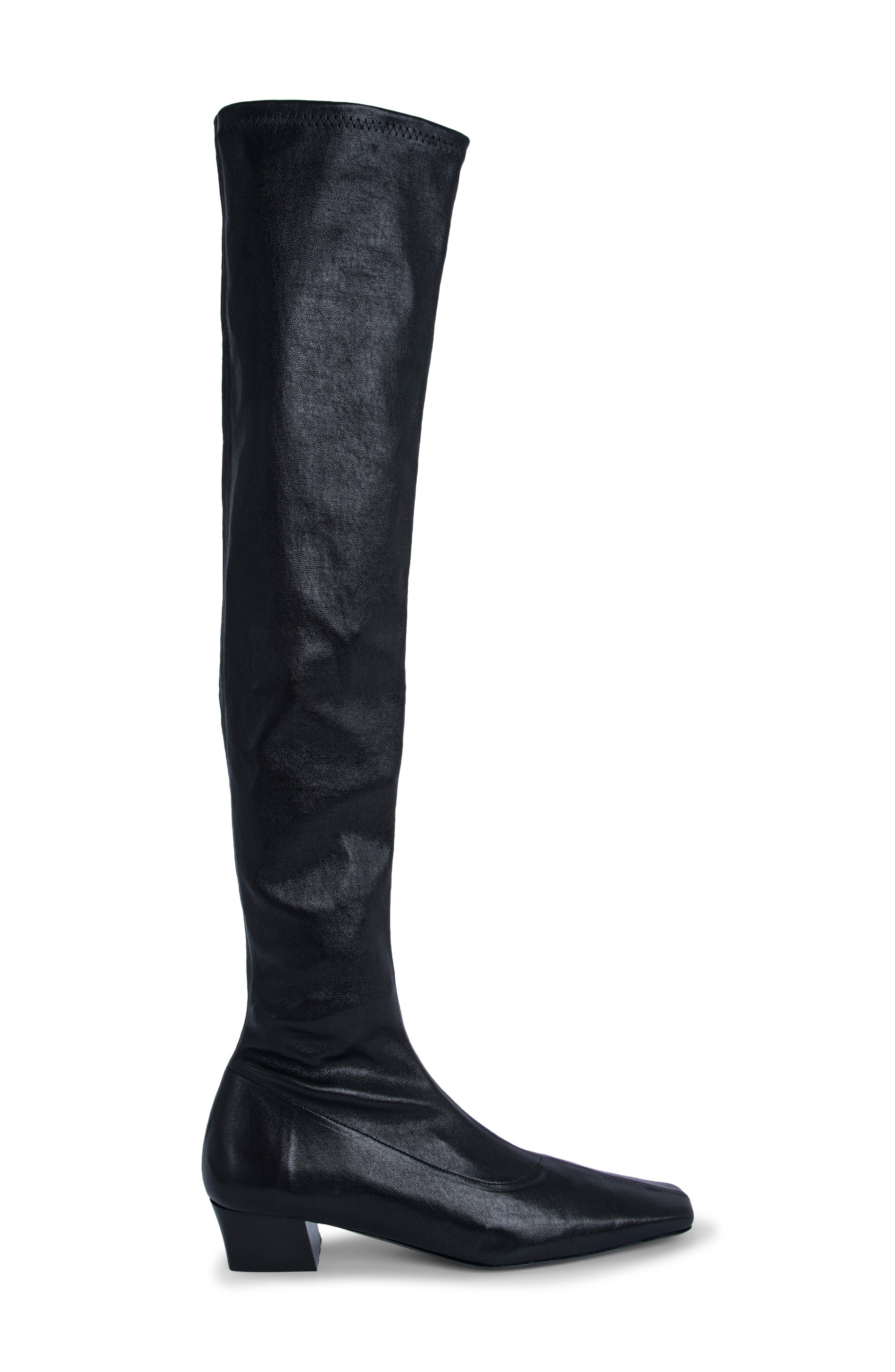 By Far Collette Block Heel Tall Boot, Main, color, 