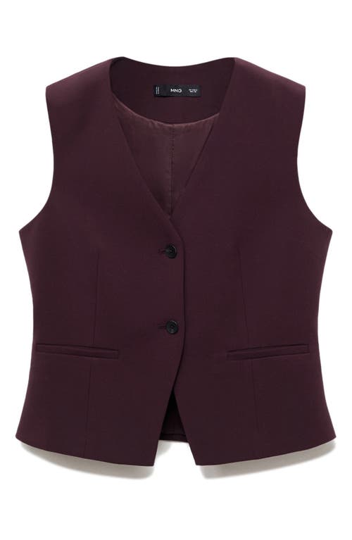 Mango Slim Fit Suit Vest In Purple