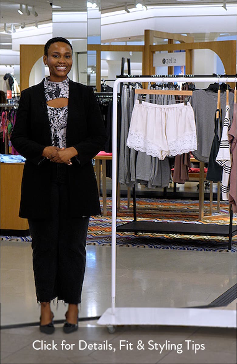 Meet Me in the Middle Lace Trim Tap Shorts, sales video thumbnail