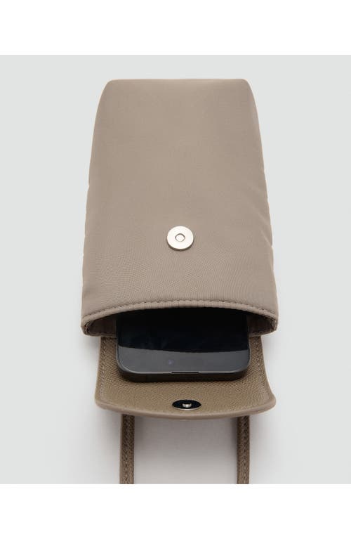 Mango Nylon Phone Crossbody Bag In Neutral