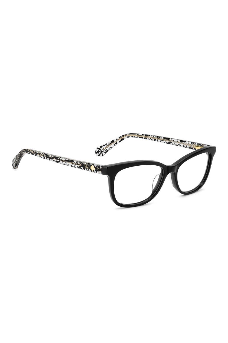 bronwen 52mm rectangular optical glasses, Alternate, color, BLACK PATTERN CRYSTAL