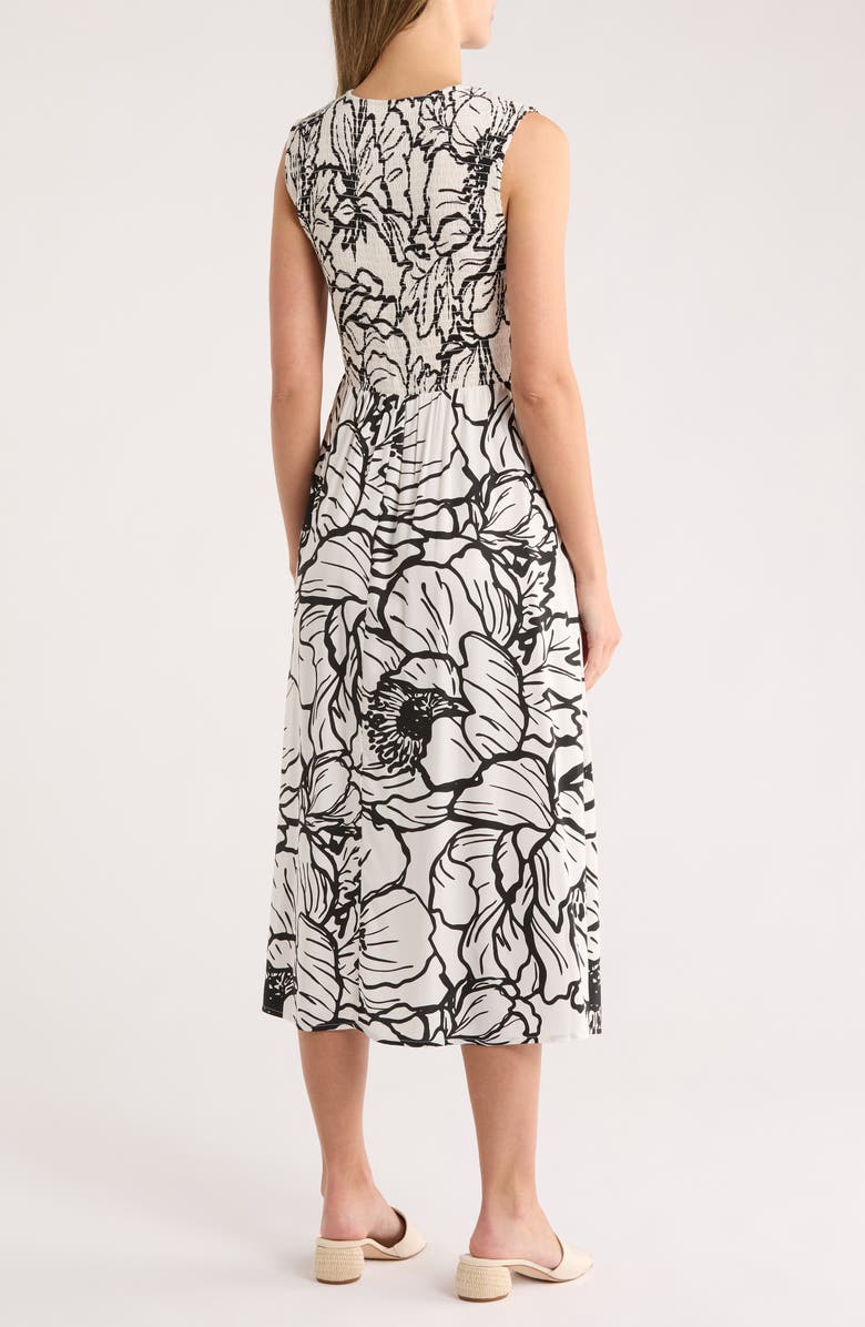 Calvin Klein Smock Top Midi Dress, Alternate, color,