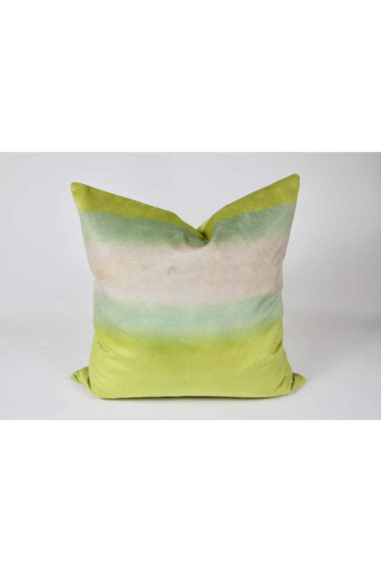 Sunset Velvet Pillow, Alternate, color, Yellow