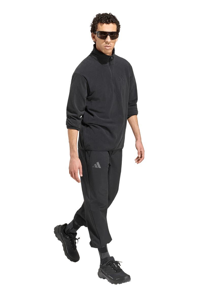 Essentials Quarter Zip Polar Fleece Pullover, Alternate, color, BLACK