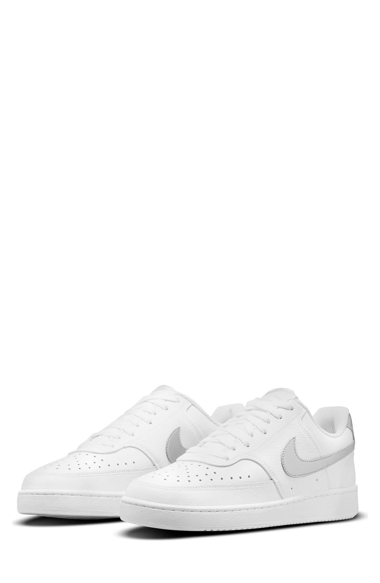 Nike Court Vision Low Sneaker, Main, color, 111 White/M Silv