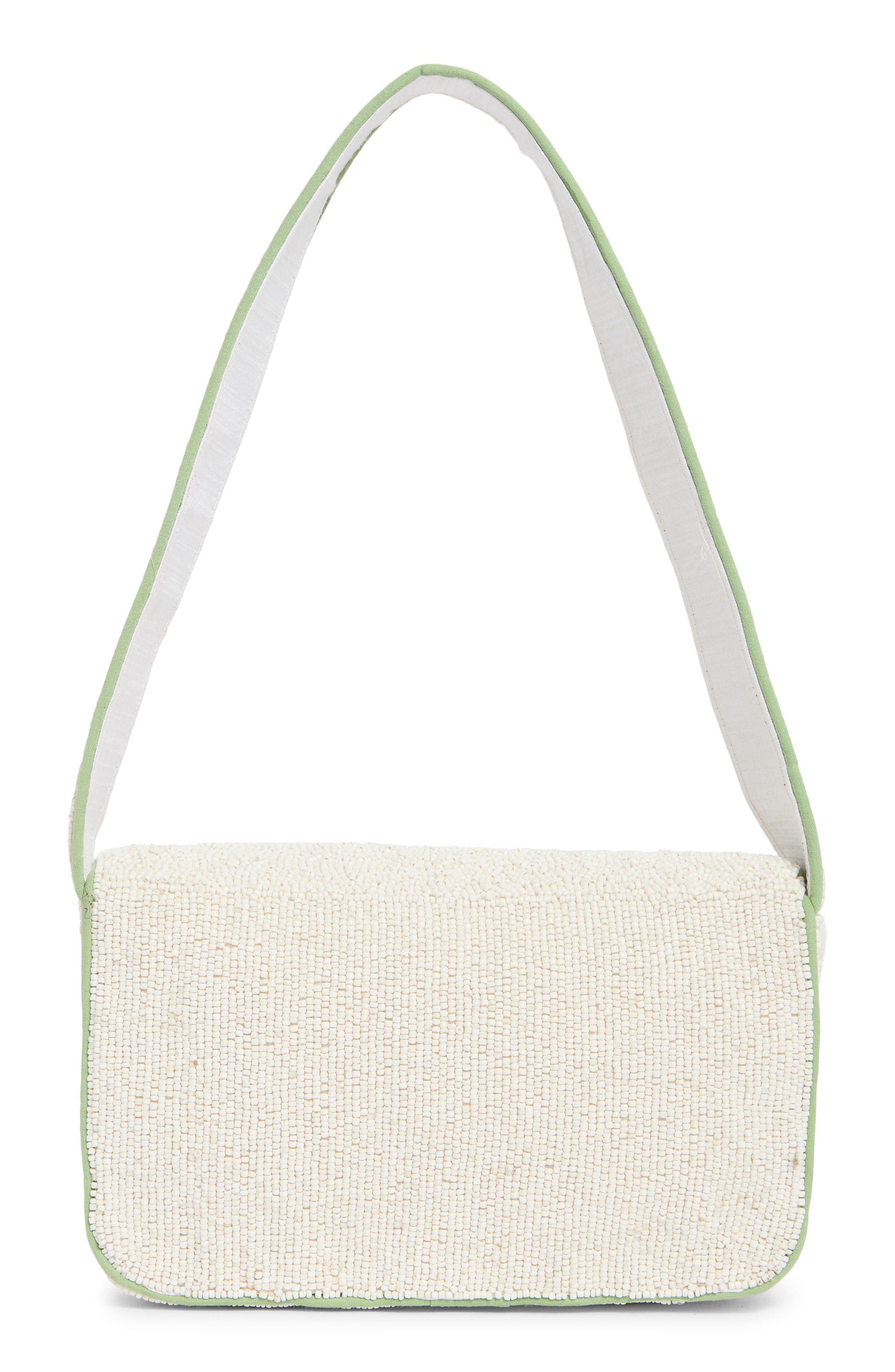 Collection XIIX Mixed Veggies Beaded Baguette Shoulder Bag, Alternate, color, Ivory Multi