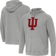 ANTIGUA Men's Antigua Heather Gray Indiana Hoosiers Cloud Pullover Hoodie