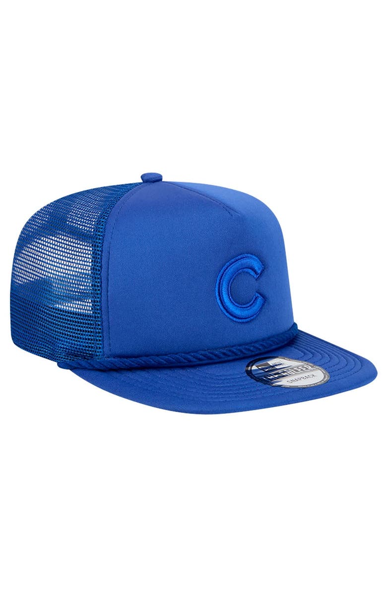 New Era Men's New Era Royal Chicago Cubs Tone Foam Meshback Golfer Snapback Hat, Alternate, color, Royal