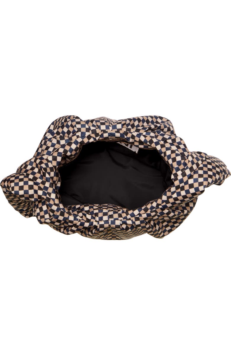 Ganni Mini Check Padded Hobo Bag, Alternate, color,