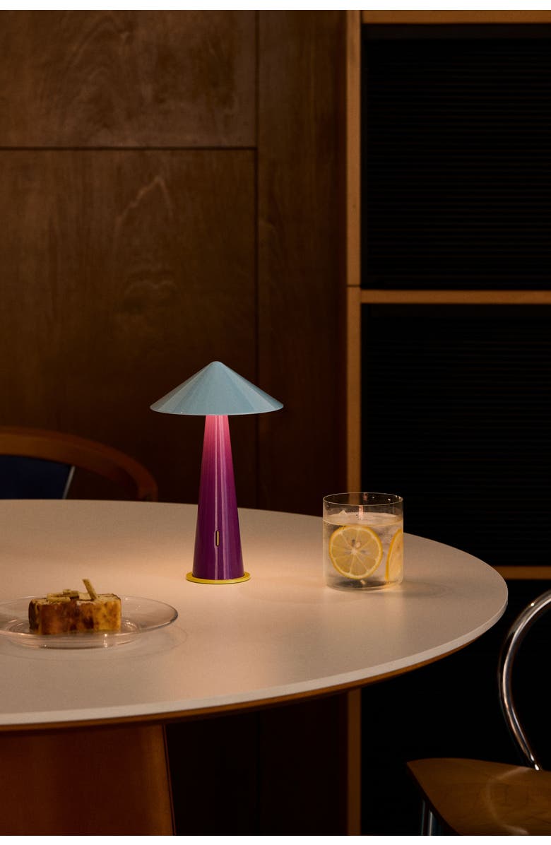 Intent Studio TIPSY Portable Lamp, Alternate, color, Gray Blue/Dear Plum