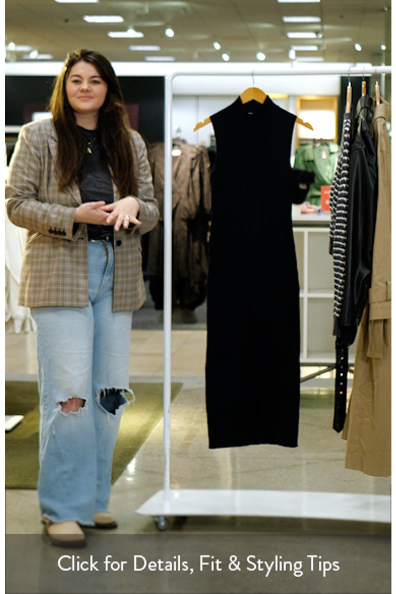 Sculpt Mock Neck Rib Midi Dress video
