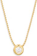 Nordstrom Bezel Cubic Zirconia Pendant Necklace