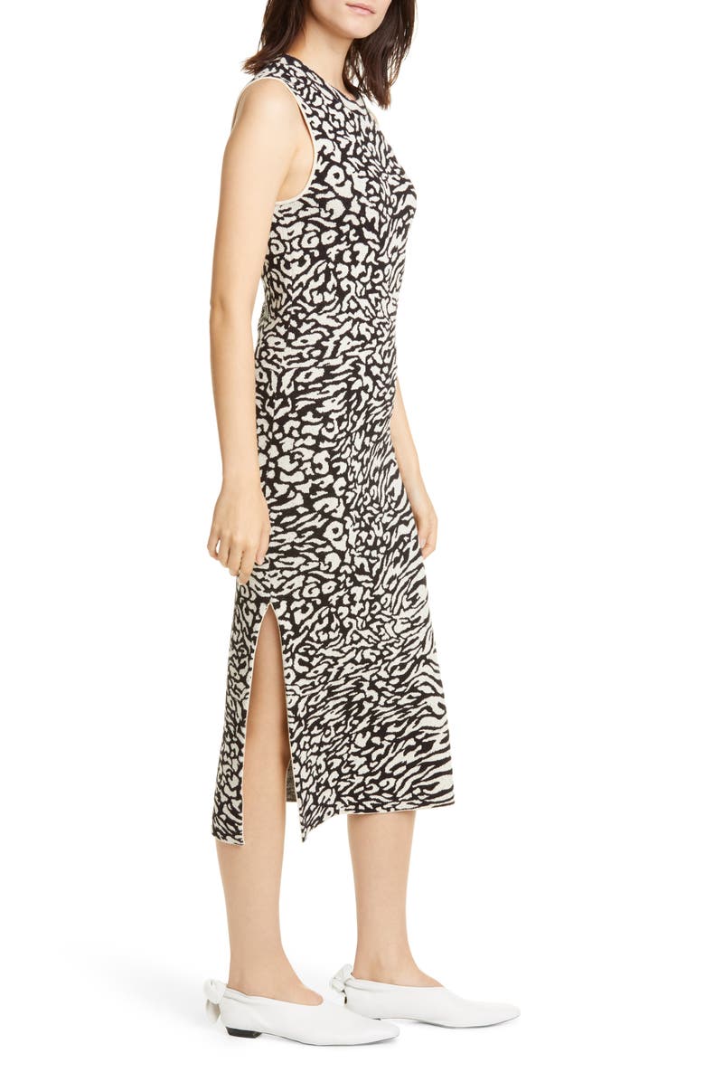 Proenza Schouler White Label Zebra & Leopard Jacquard Midi Dress, Alternate, color,