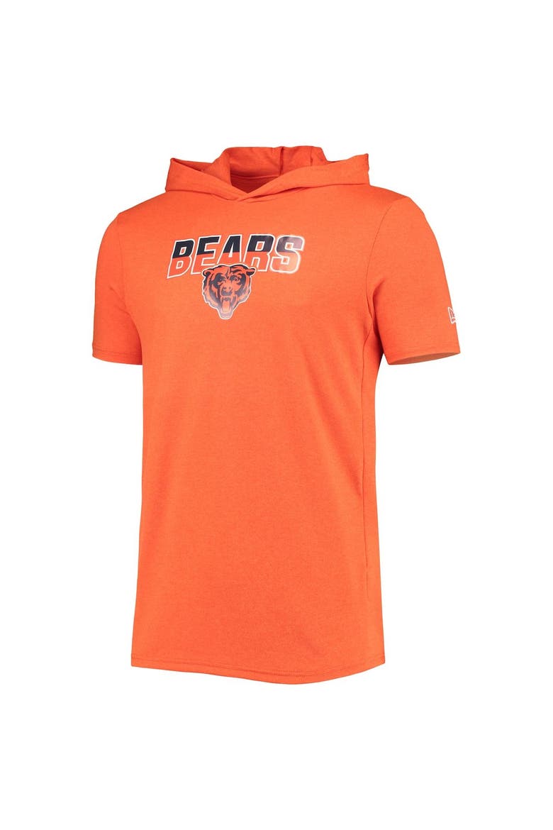 Men's New Era Heathered Orange Chicago Bears Team Brushed Hoodie T-Shirt, Alternate, color, Orange
