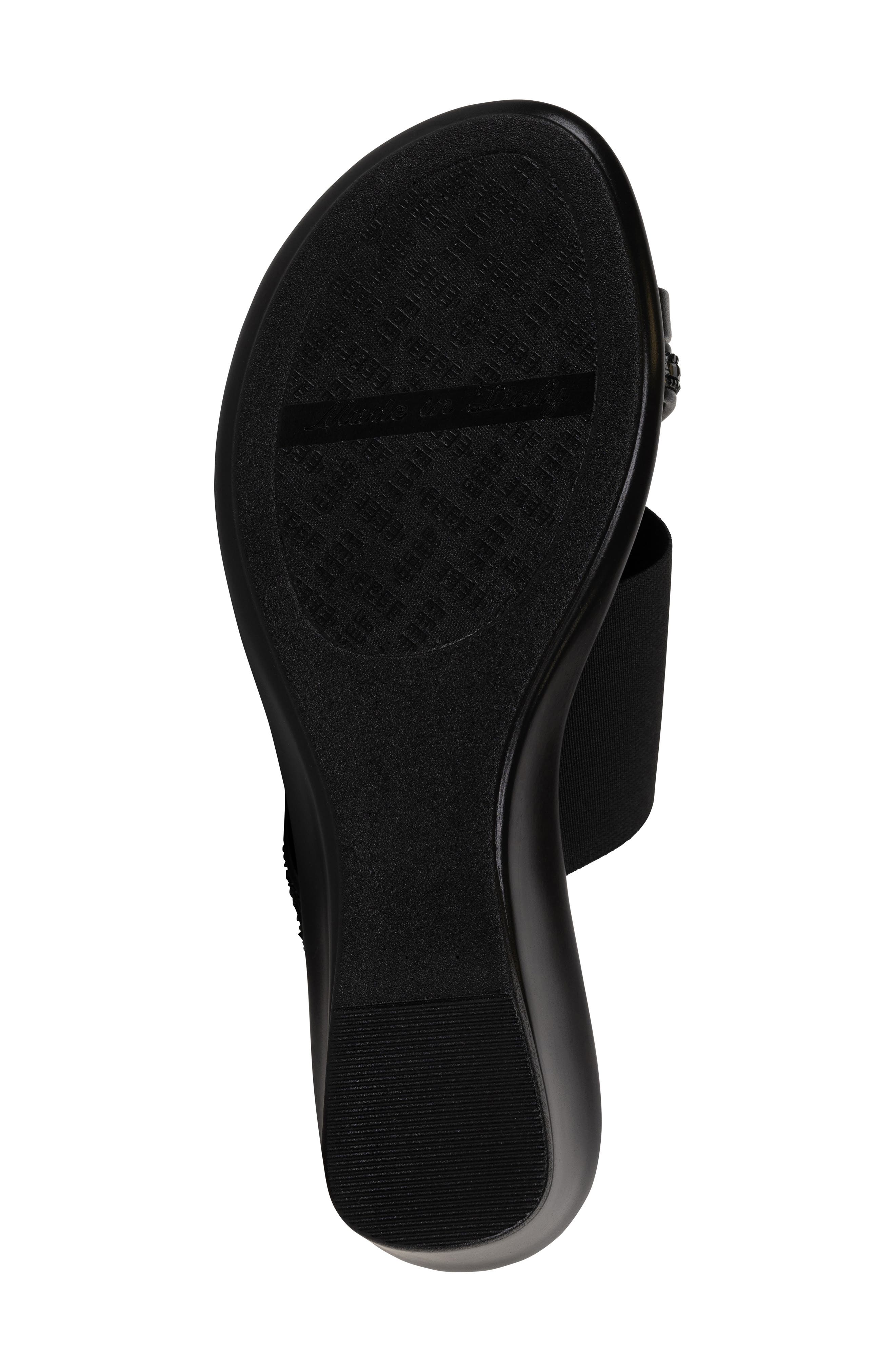 ITALIAN SHOEMAKERS Sianni Wedge Sandal, Alternate, color, Black