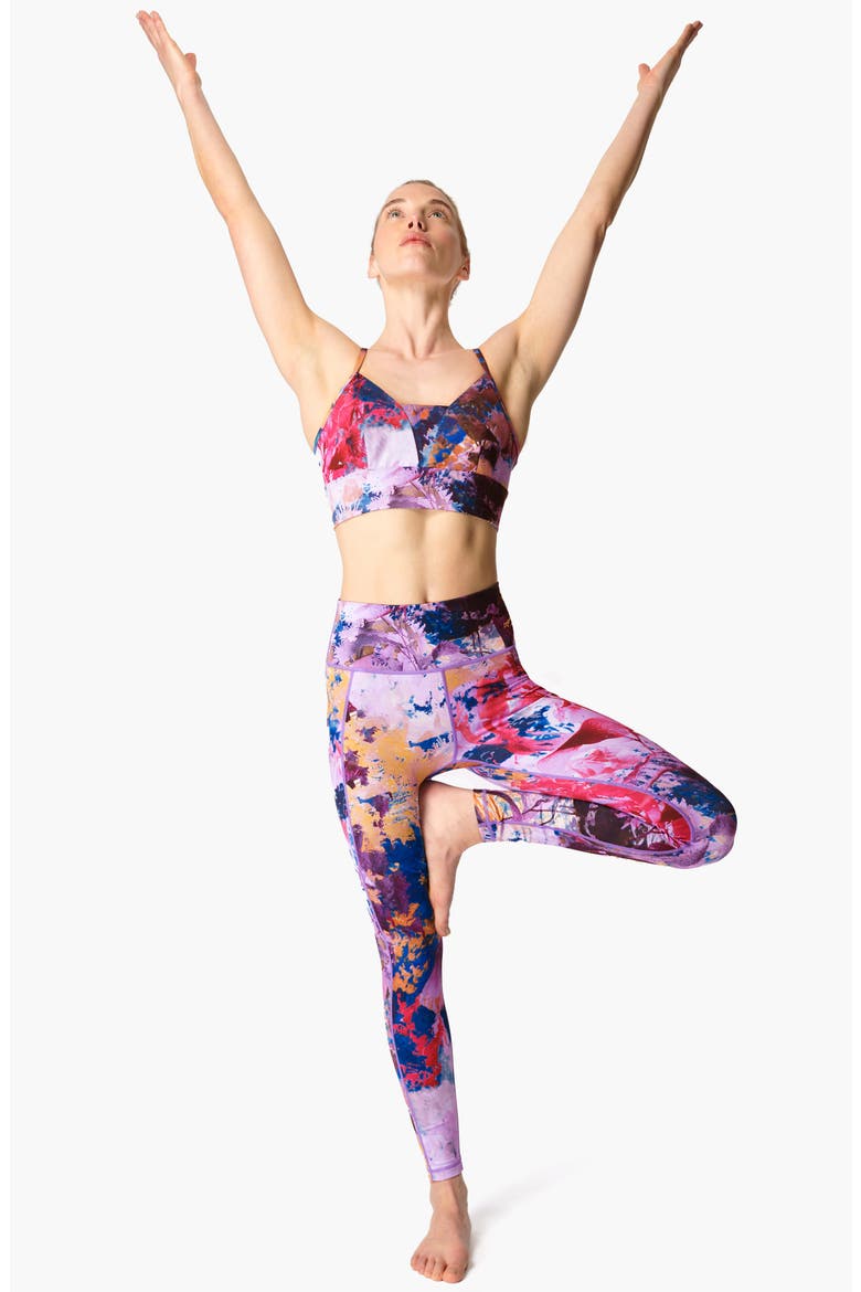 Super Sculpt Yoga Bra, Alternate, color, PINK CORAL PRINT