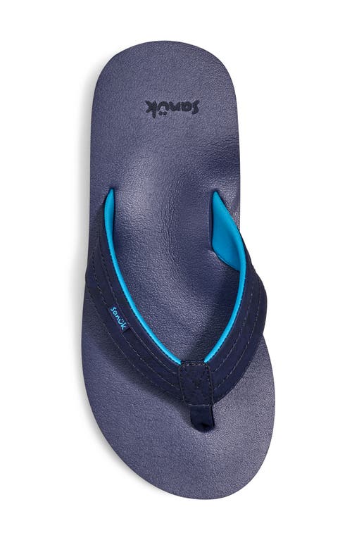 Sanuk Ziggy Water Friendly Flip Flop In Blue