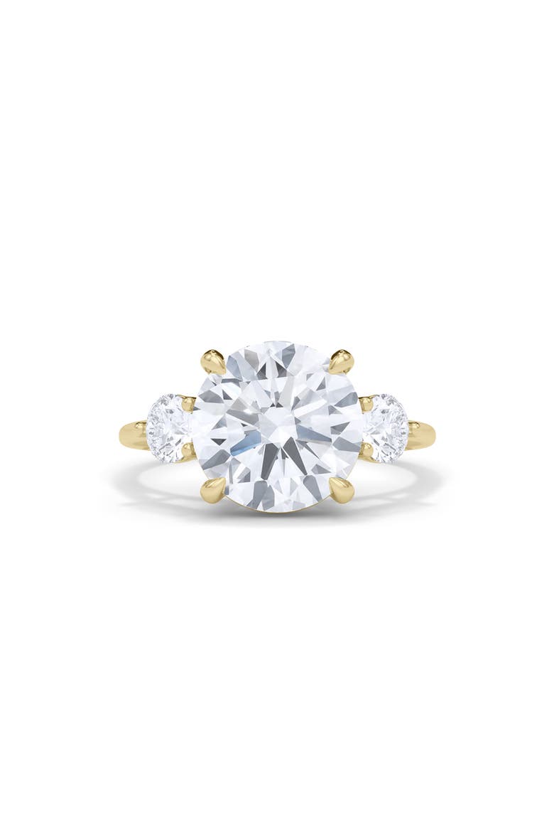 Three Stone Round Cut Lab Created Diamond Ring, Alternate, color, 2.50 CTW 18K YELLOW GOLD