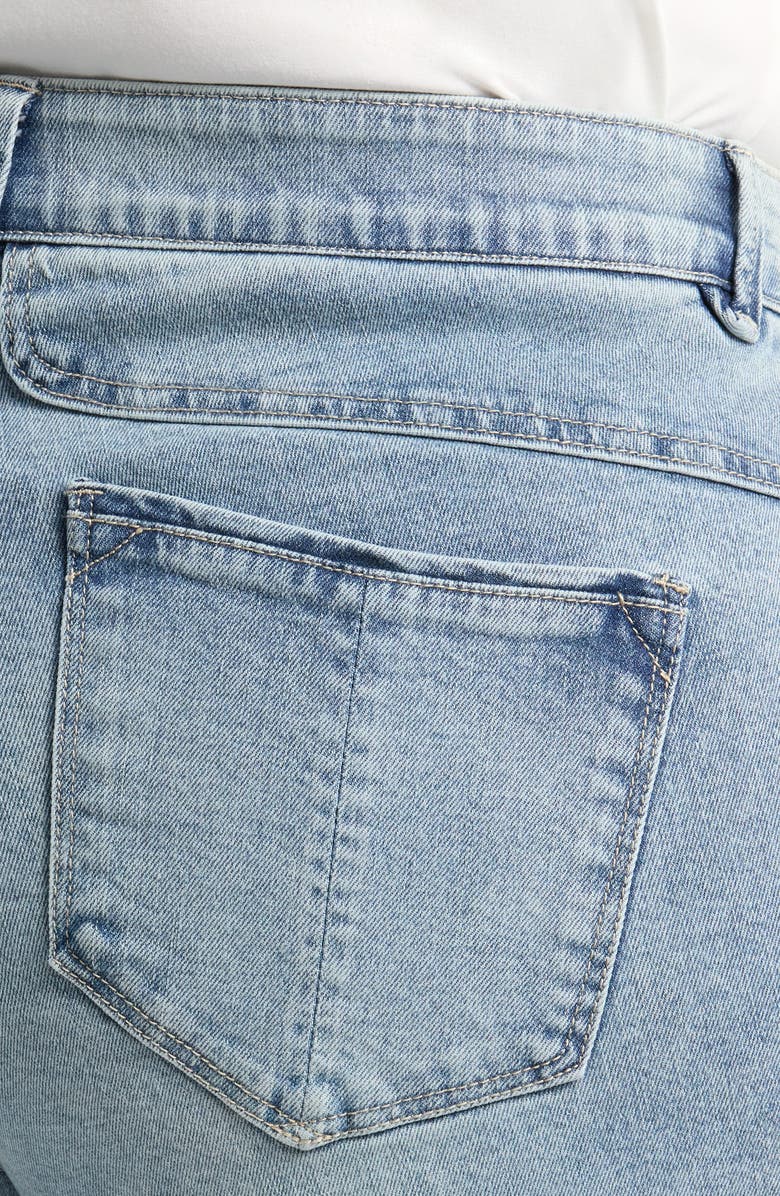 Wit & Wisdom Wyatt Skyrise Frayed High Waist Ankle Wide Leg Jeans, Alternate, color, Light Blue Artisanal