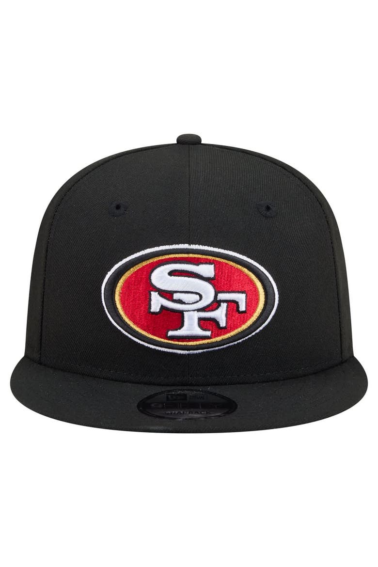 Men's New Era  Black San Francisco 49ers 9FIFTY Snapback Hat, Alternate, color, Black