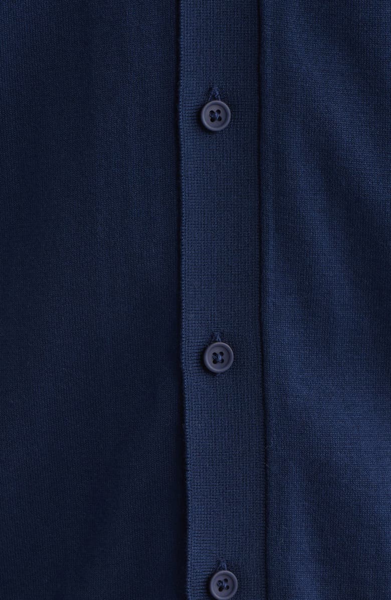 34 Heritage Short Sleeve Button-Up Cotton & Silk Sweater, Alternate, color, Dress Blues