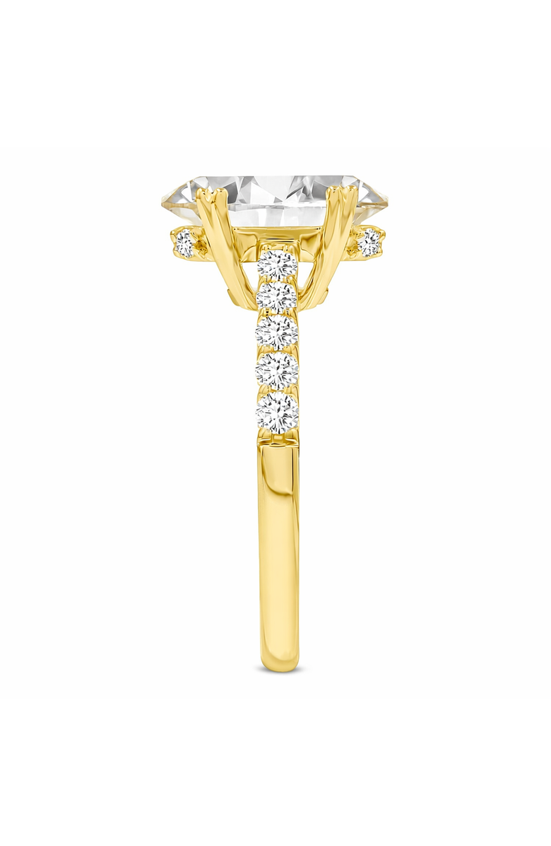 LuvMyJewelry Isidora 3.5 Cts 14K Yellow Gold Oval Lab Grown Diamond Hidden Halo Engagement Ring, Alternate, color, 14K Yellow Gold