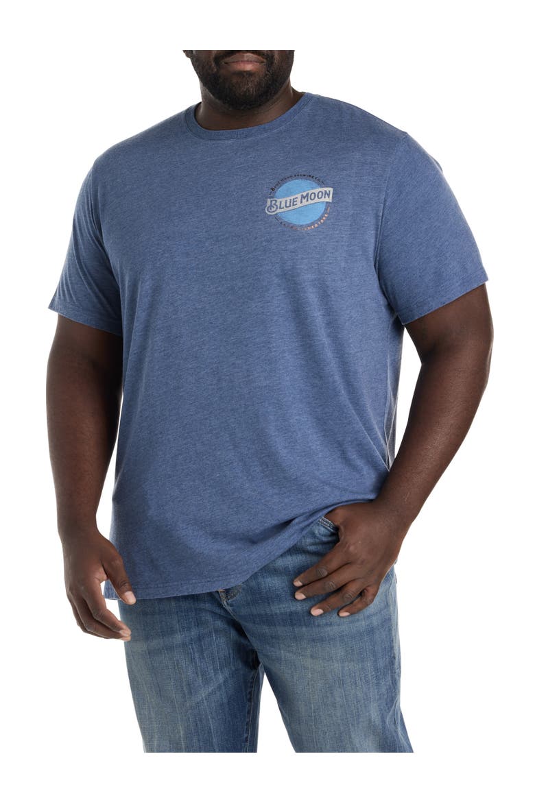 Big & Tall Blue Moon Label Graphic Tee, Alternate, color, INSIGNIA BLUE