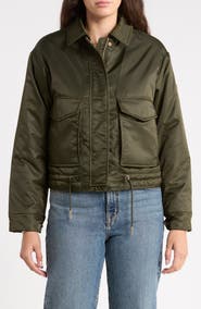 Michael Kors Short Barn Bomber Jacket