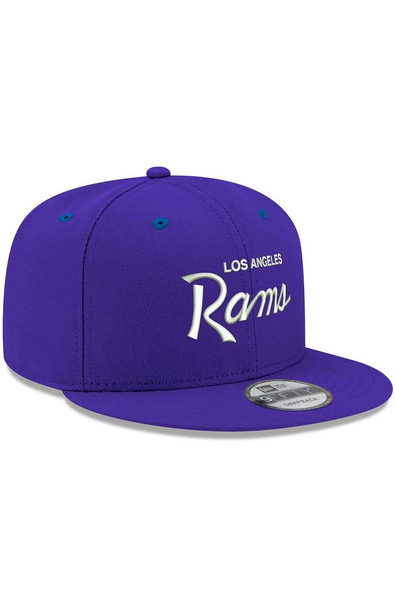 New Era Men's New Era Royal Los Angeles Rams Script Original Fit 9FIFTY Snapback Hat, Alternate, color,