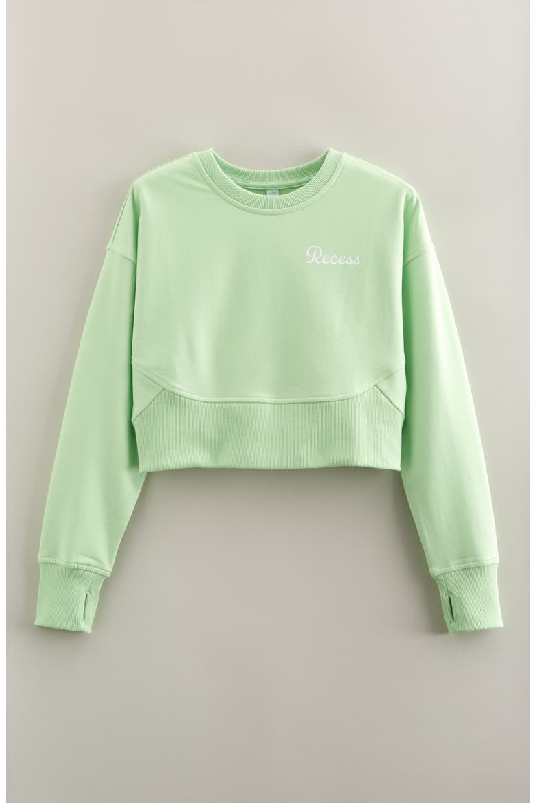 Kids' Court Graphic Sweatshirt, Main, color, GREEN VERDE