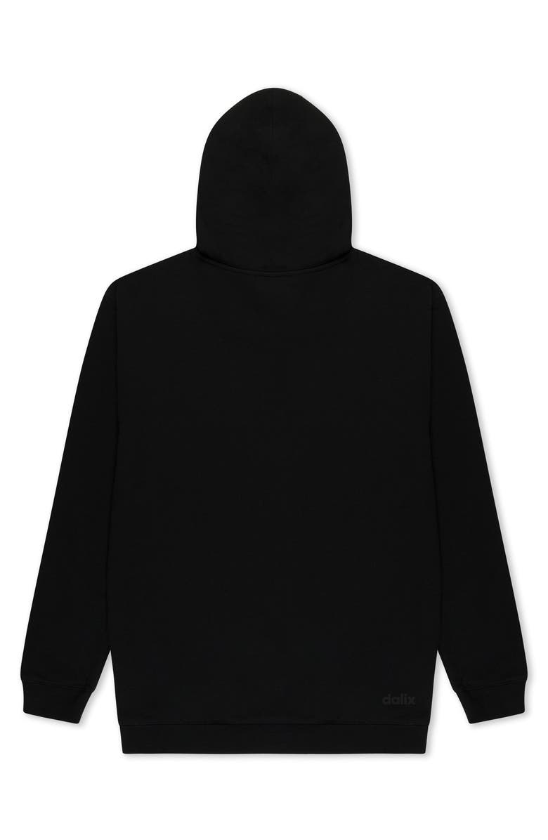 Dalix Mens Ghost Cozy Lined Hoodie, Alternate, color, Black