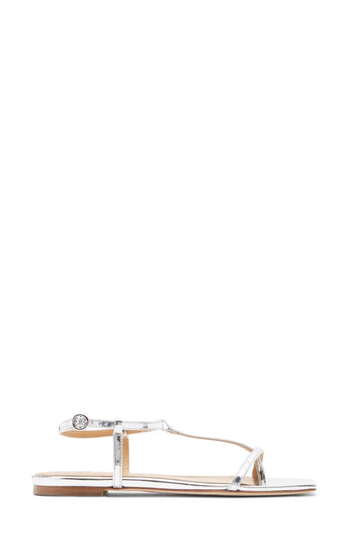 Aeyde Artis Ankle Strap Sandal In Silver
