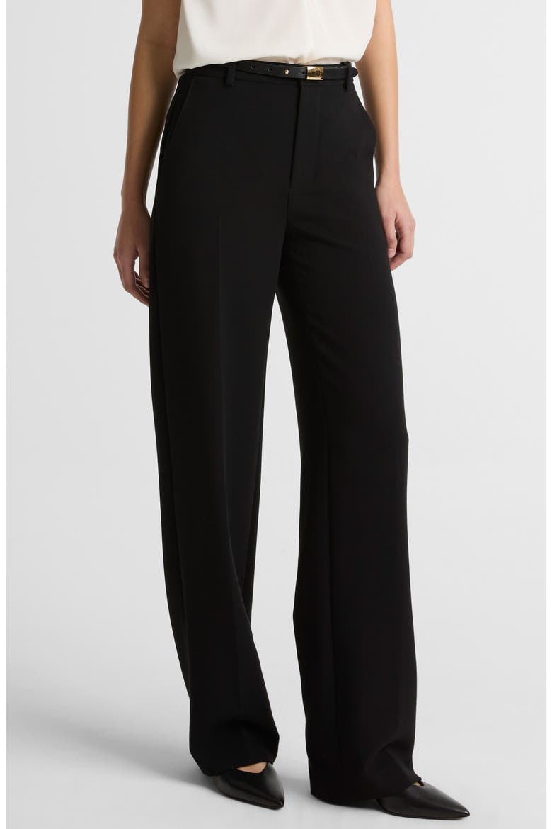 Elsa High Rise Straight Leg Trousers, Alternate, color, BLACK