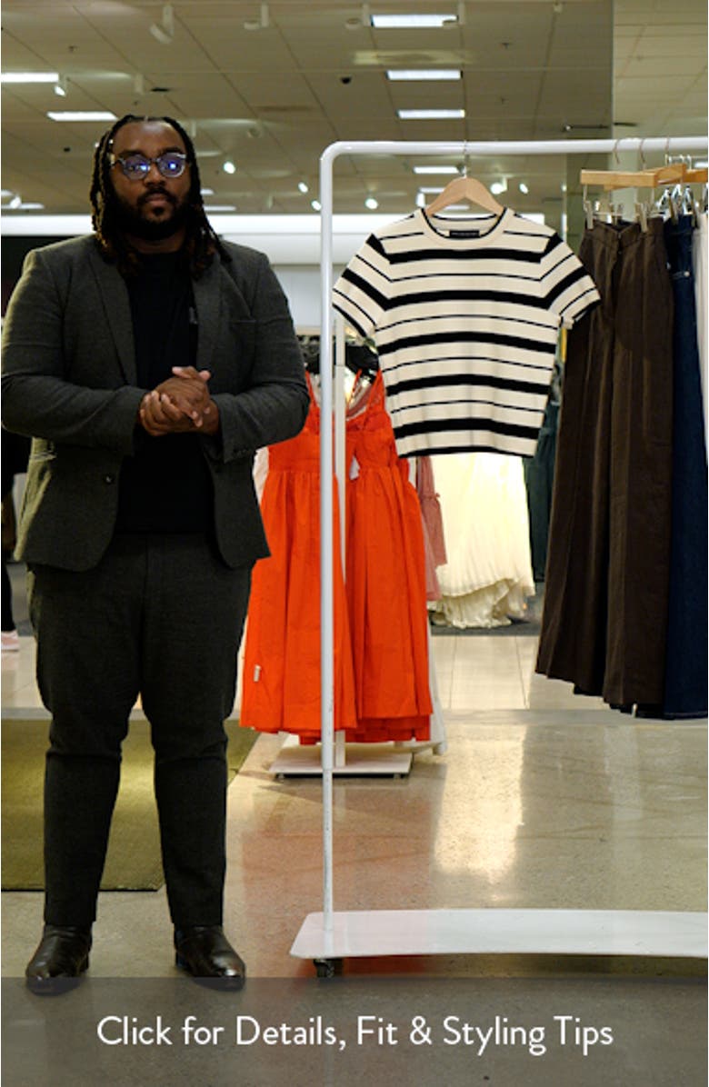 Stripe Short Sleeve Sweater, sales video thumbnail