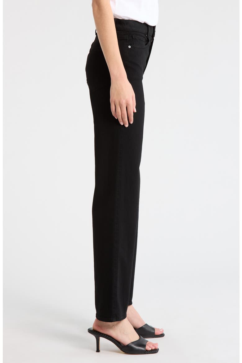 Stevie High Waist Straight Leg Jeans, Alternate, color, BLACK SHADOW