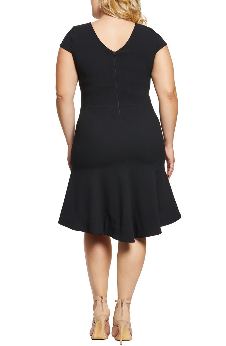 Dress the Population Bettie High/Low Ruffle Hem Cocktail Dress, Alternate, color,