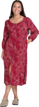 Toad & Co Manzana Paneled Midi Long Sleeve Dress